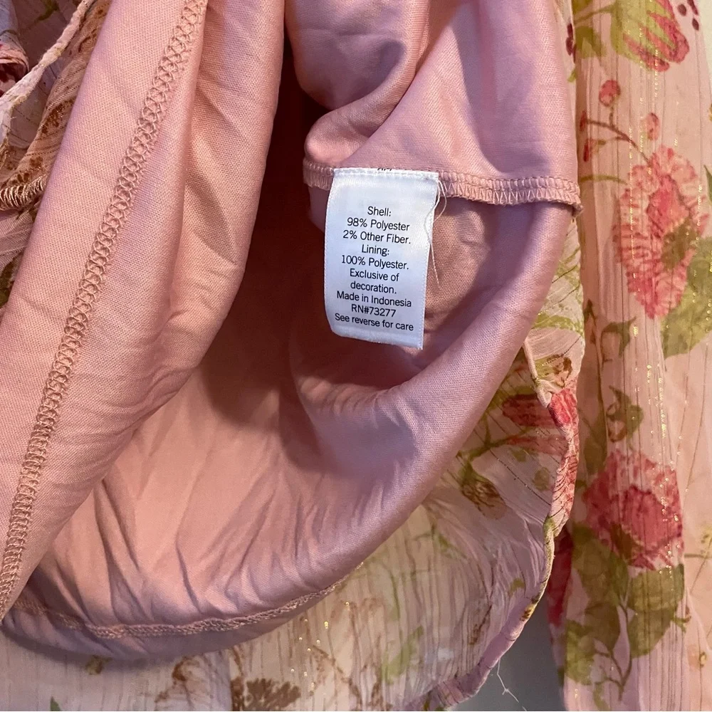 NWT LC Lauren Conrad Sheer Blouse with Camisole Women’s M Pink Feminine Office - Picture 6 of 7